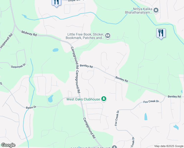 map of restaurants, bars, coffee shops, grocery stores, and more near 6605 Tything Court in Cumming