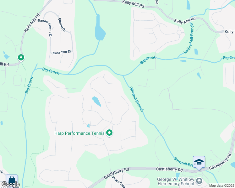 map of restaurants, bars, coffee shops, grocery stores, and more near 4710 McIntosh Drive in Cumming