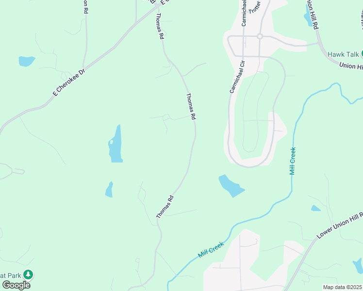 map of restaurants, bars, coffee shops, grocery stores, and more near 1525 Thomas Road in Canton