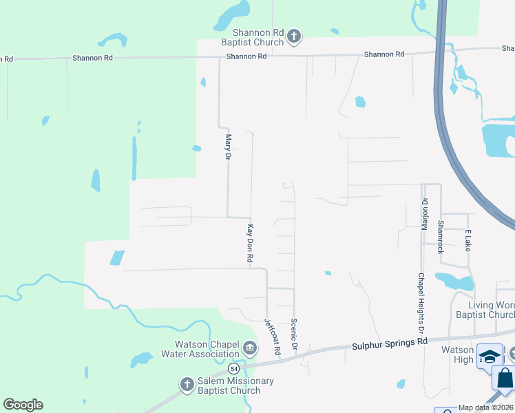 map of restaurants, bars, coffee shops, grocery stores, and more near 3201 Kay Don Road in Pine Bluff