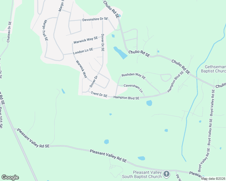 map of restaurants, bars, coffee shops, grocery stores, and more near 3 Rushden Way Southeast in Rome