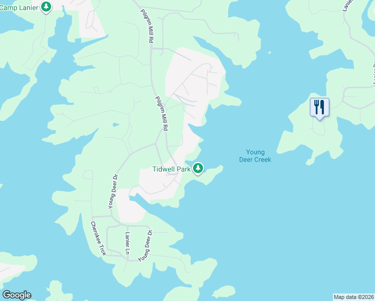 map of restaurants, bars, coffee shops, grocery stores, and more near 4820 Dean Court in Cumming