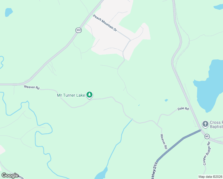 map of restaurants, bars, coffee shops, grocery stores, and more near 4947 Weaver Road in Gainesville