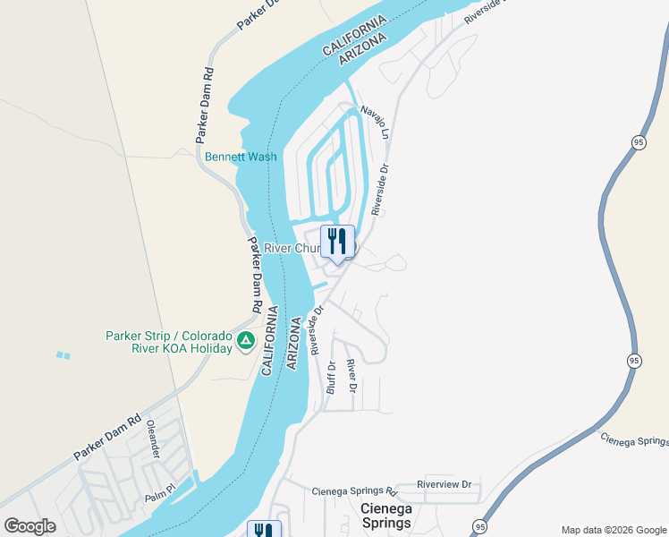 map of restaurants, bars, coffee shops, grocery stores, and more near 9098 Riverside Drive in Parker