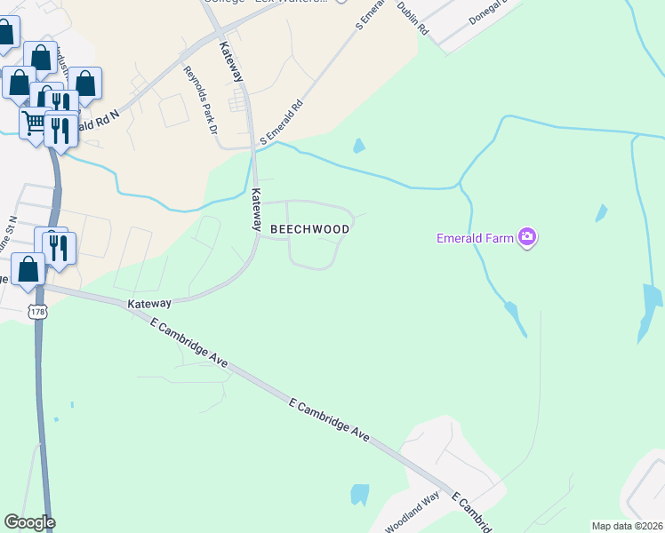 map of restaurants, bars, coffee shops, grocery stores, and more near 407 S-24-425 in Greenwood