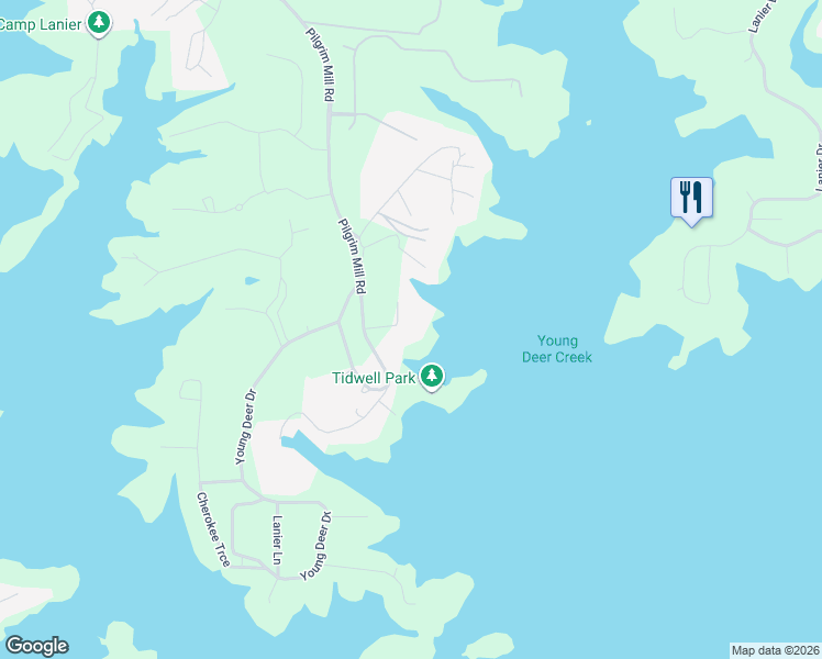 map of restaurants, bars, coffee shops, grocery stores, and more near 4820 Dean Court in Cumming