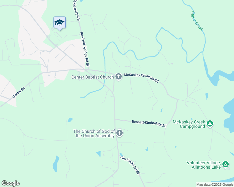 map of restaurants, bars, coffee shops, grocery stores, and more near 14 Cooper Mill Road Southeast in Cartersville