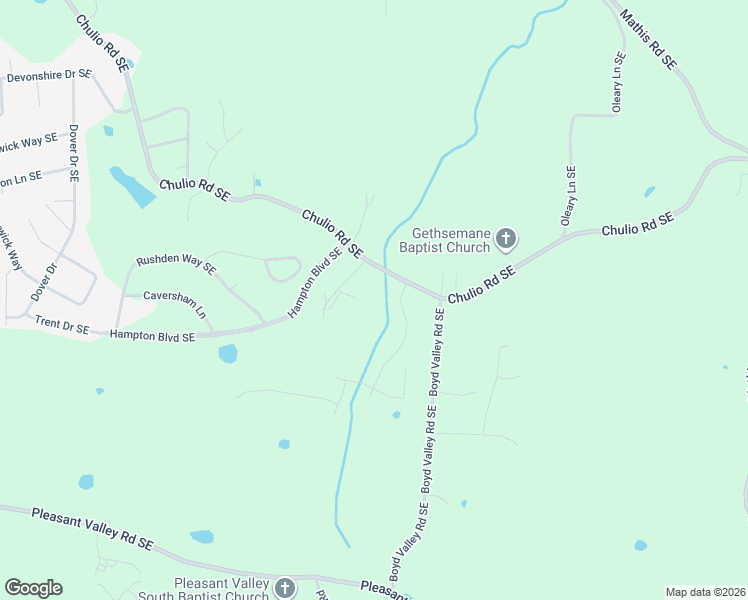 map of restaurants, bars, coffee shops, grocery stores, and more near 1168 Chulio Road Southeast in Rome