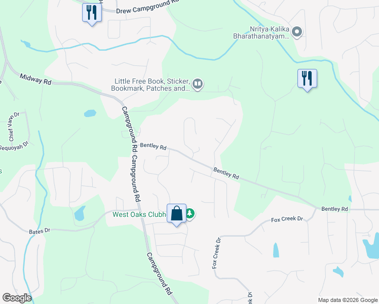 map of restaurants, bars, coffee shops, grocery stores, and more near 6515 Bentley Ridge Drive in Cumming