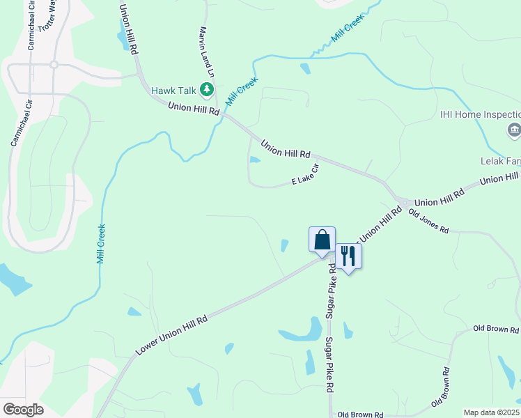 map of restaurants, bars, coffee shops, grocery stores, and more near 201 Windflower Court in Canton