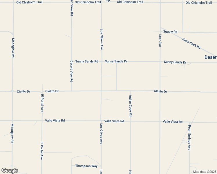 map of restaurants, bars, coffee shops, grocery stores, and more near Cielito Drive in Twentynine Palms