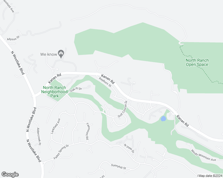 map of restaurants, bars, coffee shops, grocery stores, and more near 4546 Rayburn Street in Westlake Village