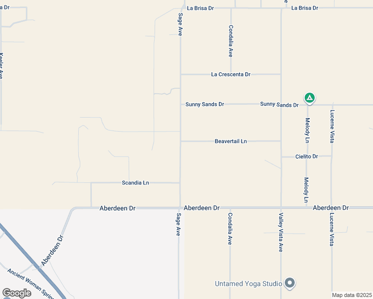 map of restaurants, bars, coffee shops, grocery stores, and more near 3055 Sage Avenue in Yucca Valley
