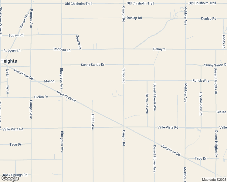 map of restaurants, bars, coffee shops, grocery stores, and more near 70424 Cielito in Twentynine Palms