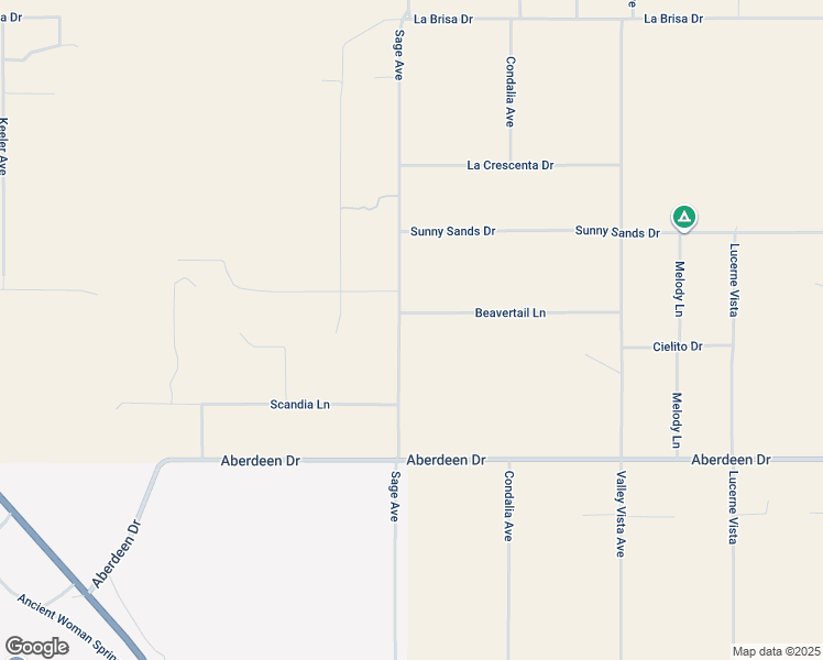 map of restaurants, bars, coffee shops, grocery stores, and more near 3055 Sage Avenue in Yucca Valley