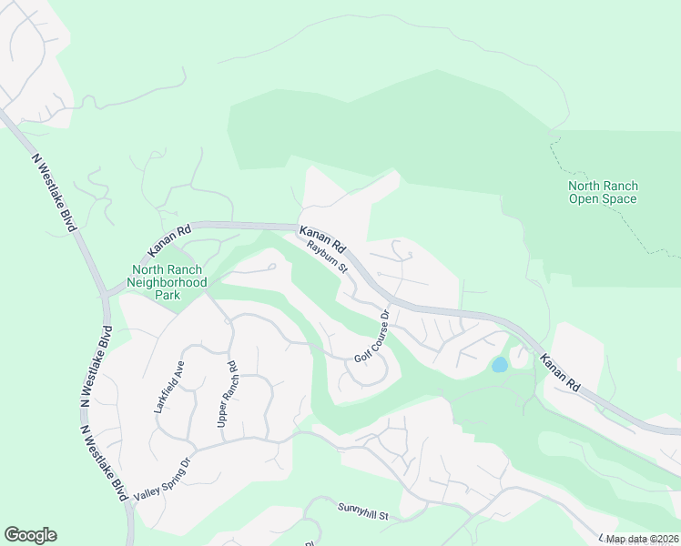 map of restaurants, bars, coffee shops, grocery stores, and more near 4546 Rayburn Street in Westlake Village