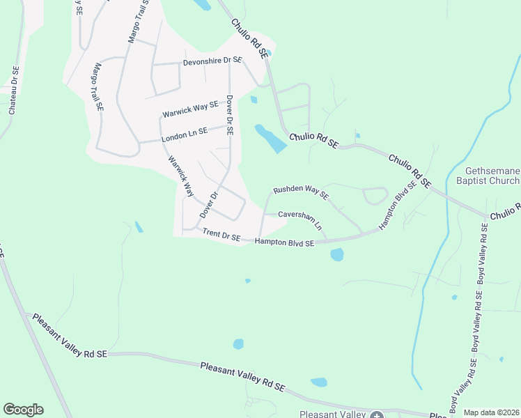 map of restaurants, bars, coffee shops, grocery stores, and more near 3 Rushden Way Southeast in Rome