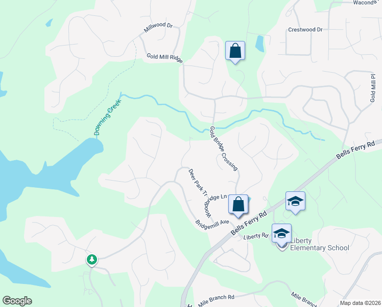 map of restaurants, bars, coffee shops, grocery stores, and more near 308 Meadow Lark Crossing in Canton