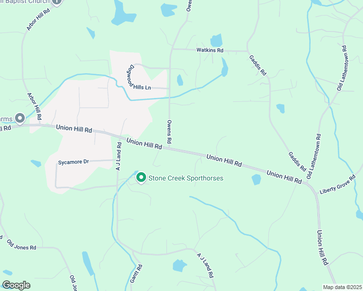 map of restaurants, bars, coffee shops, grocery stores, and more near 107 Owens Road in Canton