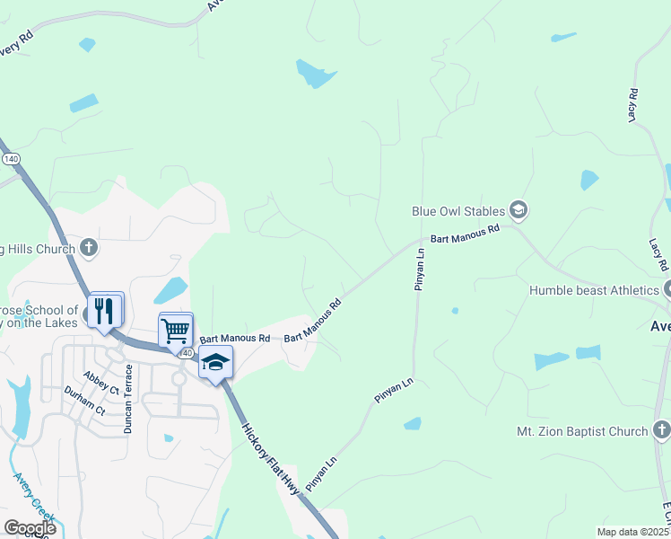 map of restaurants, bars, coffee shops, grocery stores, and more near 133 Prescott Manor Drive in Canton