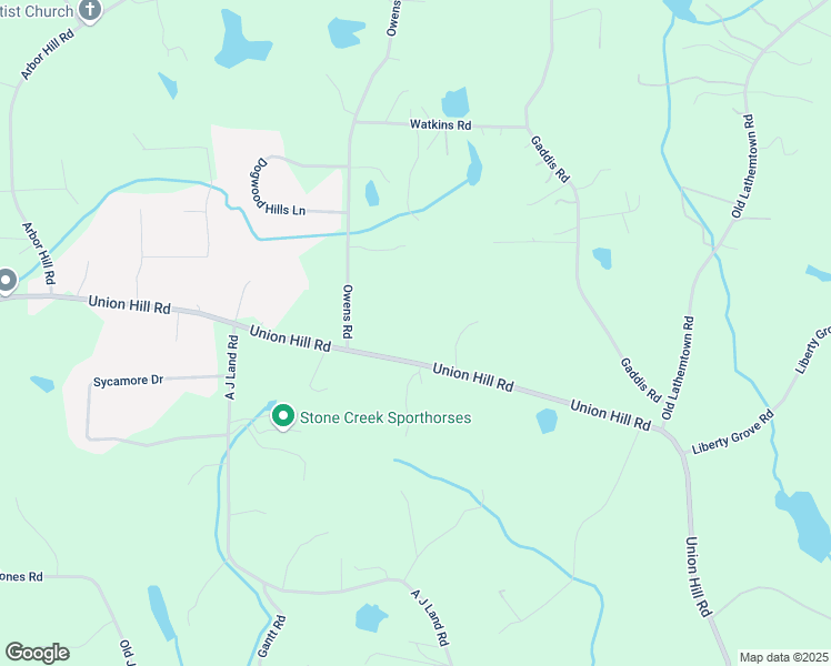 map of restaurants, bars, coffee shops, grocery stores, and more near 4504 Union Hill Road in Canton