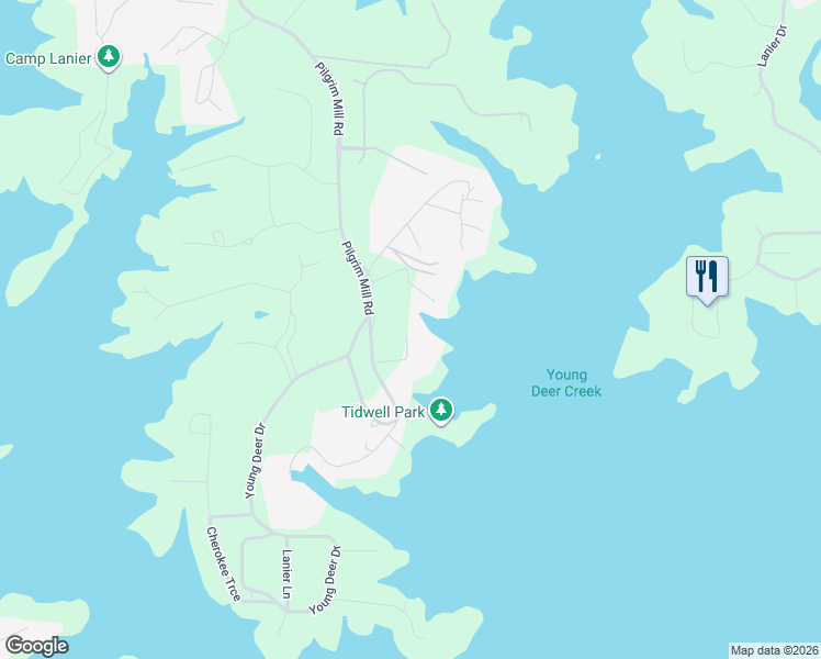 map of restaurants, bars, coffee shops, grocery stores, and more near 4890 Dean Court in Cumming