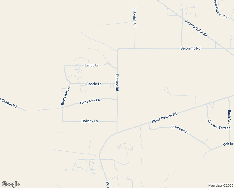 map of restaurants, bars, coffee shops, grocery stores, and more near Eastline Road in Pioneertown