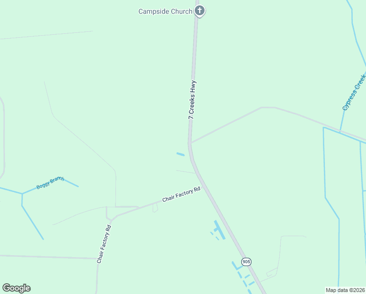 map of restaurants, bars, coffee shops, grocery stores, and more near 2868 7 Creeks Highway in Whiteville