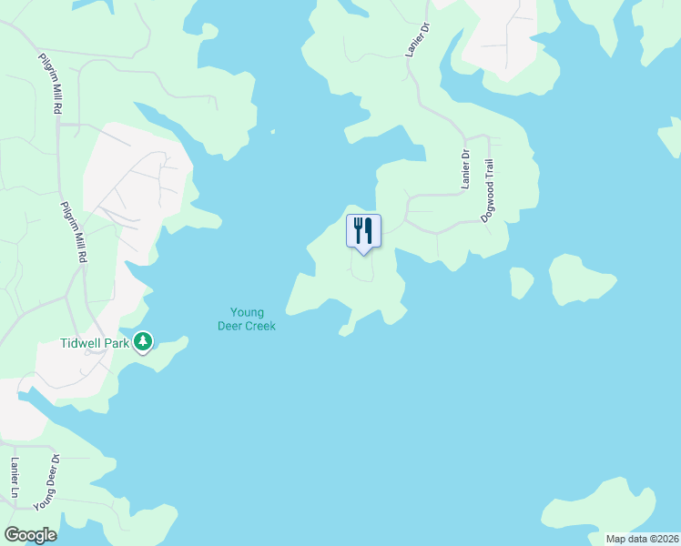 map of restaurants, bars, coffee shops, grocery stores, and more near 8380 Lanier Drive in Cumming