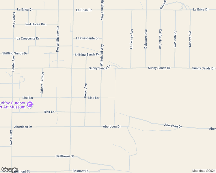 map of restaurants, bars, coffee shops, grocery stores, and more near 3025 Flamingo Avenue in Joshua Tree
