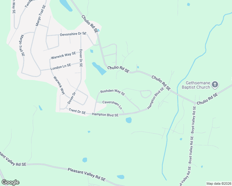 map of restaurants, bars, coffee shops, grocery stores, and more near 20 Rushden Way Southeast in Rome