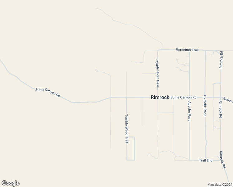 map of restaurants, bars, coffee shops, grocery stores, and more near 50600 Burns Canyon Road in Pioneertown