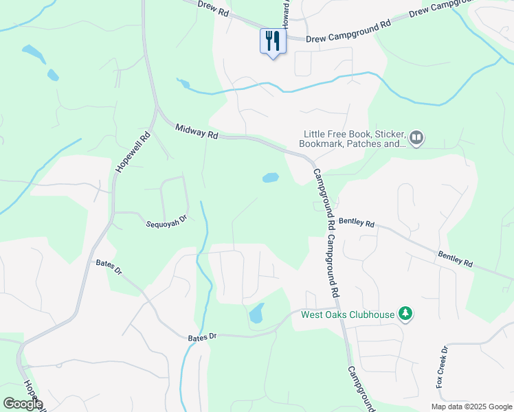 map of restaurants, bars, coffee shops, grocery stores, and more near 416 Manor Ridge View in Alpharetta