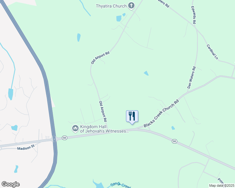map of restaurants, bars, coffee shops, grocery stores, and more near 262 Old Airport Road in Commerce