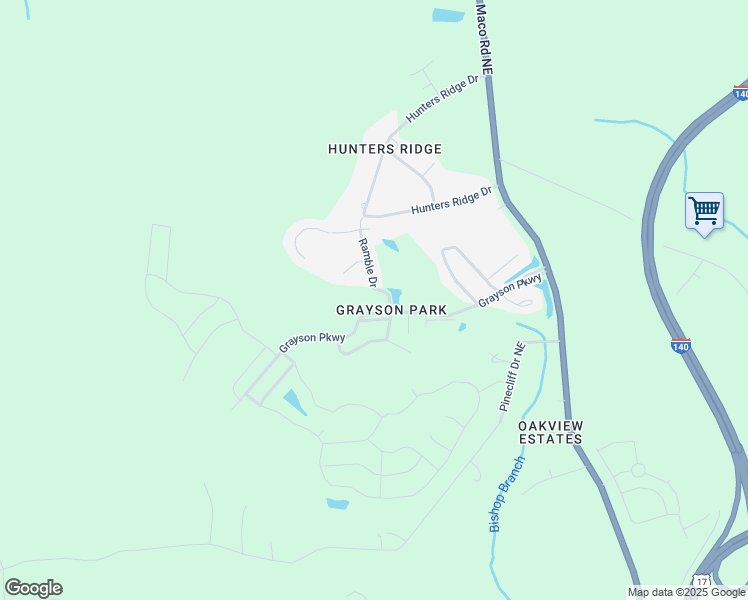 map of restaurants, bars, coffee shops, grocery stores, and more near 3012 Ramble Drive in Leland