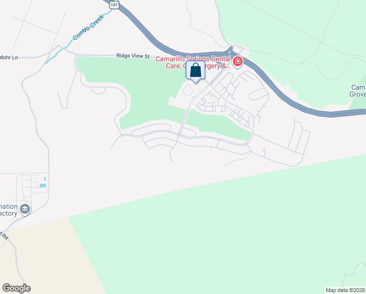 map of restaurants, bars, coffee shops, grocery stores, and more near 6098 Gitana Avenue in Camarillo