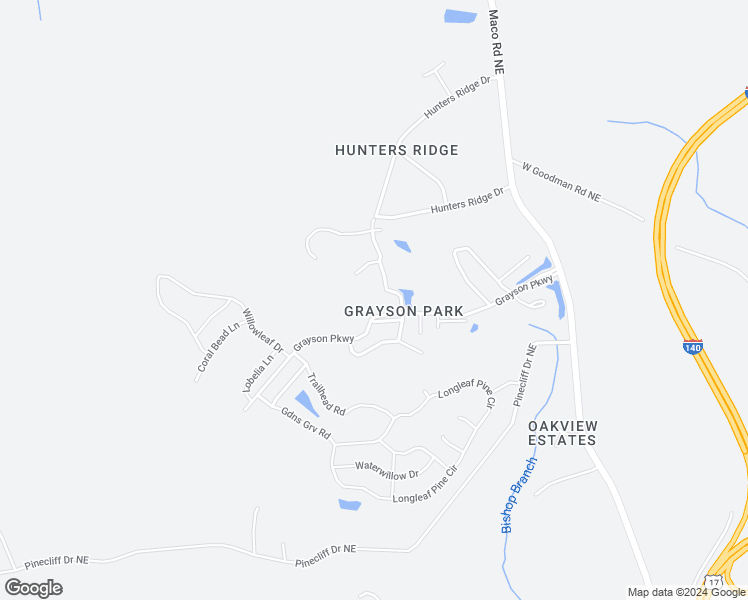 map of restaurants, bars, coffee shops, grocery stores, and more near 2050 Grayson Parkway in Leland