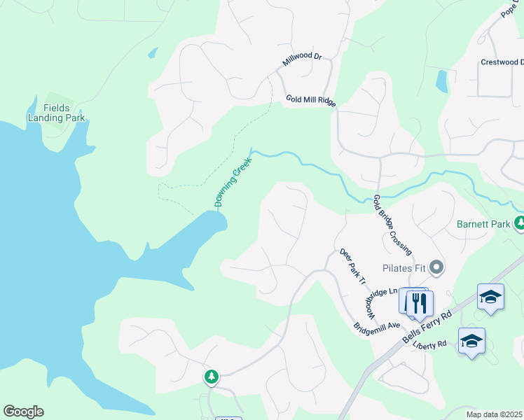 map of restaurants, bars, coffee shops, grocery stores, and more near 519 Lakewood Court in Canton