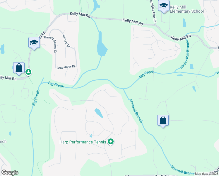 map of restaurants, bars, coffee shops, grocery stores, and more near 5420 Edinbourgh Court in Cumming