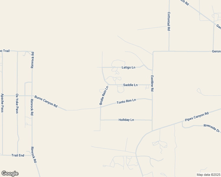 map of restaurants, bars, coffee shops, grocery stores, and more near 51845 Saddle Lane in Pioneertown