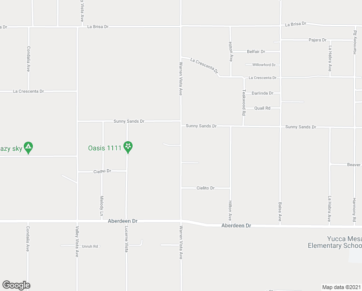 map of restaurants, bars, coffee shops, grocery stores, and more near Breezy Lane in San Bernardino County