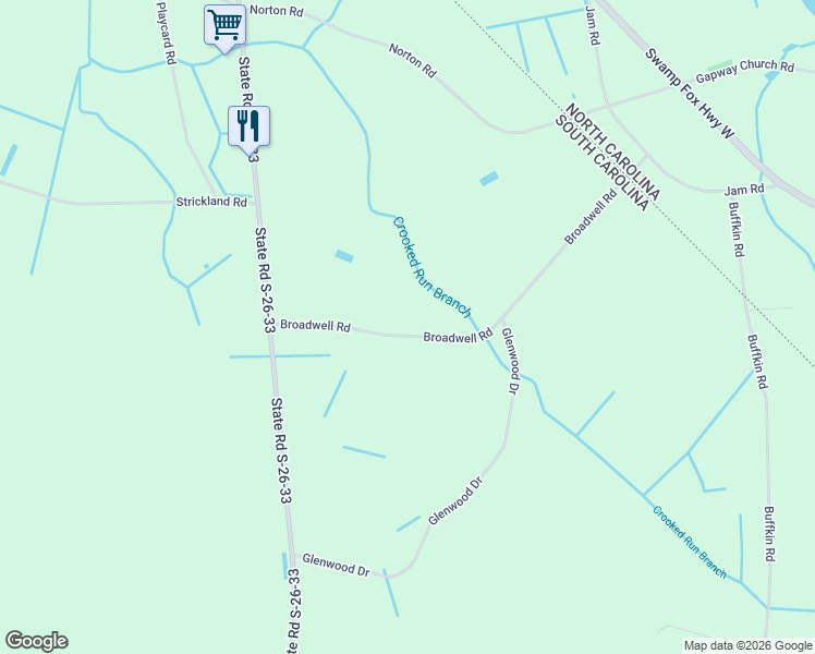 map of restaurants, bars, coffee shops, grocery stores, and more near 5795 Broadwell Road in Green Sea
