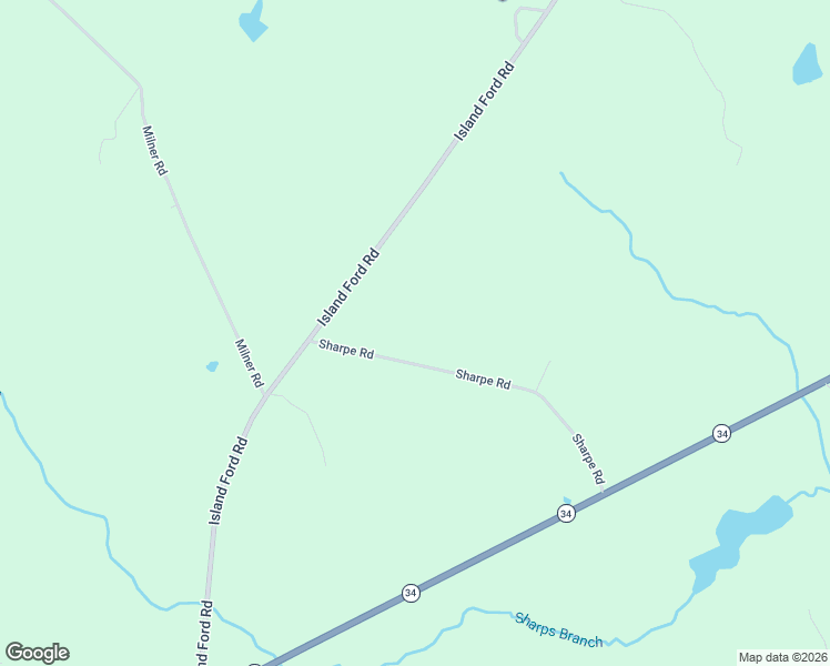 map of restaurants, bars, coffee shops, grocery stores, and more near Sharpe Road in Chappells