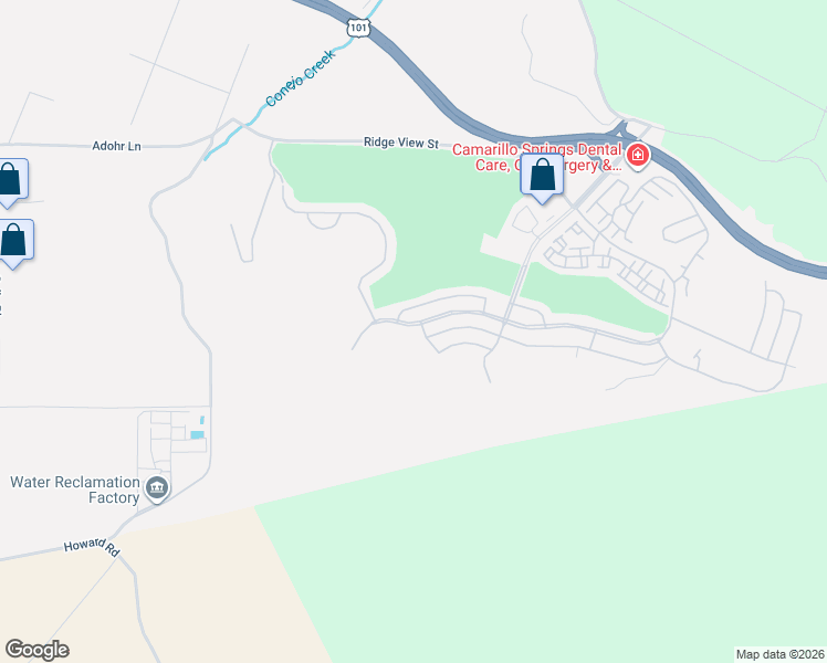 map of restaurants, bars, coffee shops, grocery stores, and more near 34 Isabel Avenue in Camarillo
