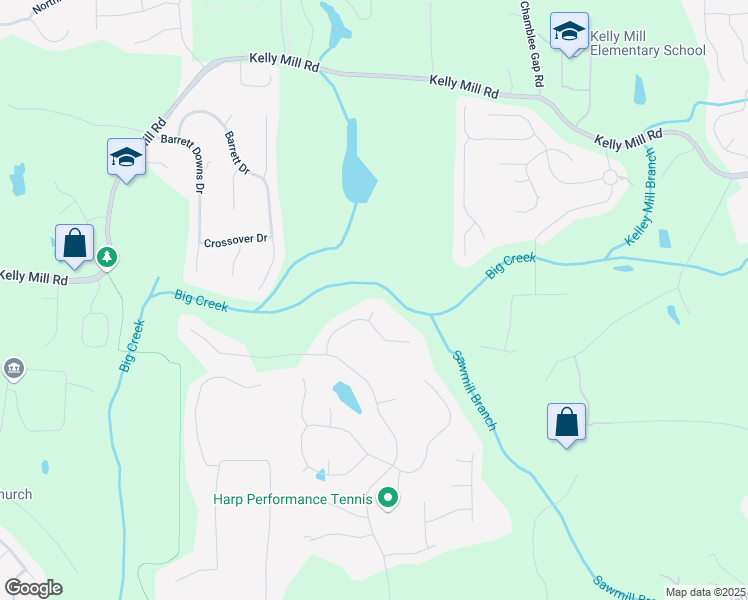 map of restaurants, bars, coffee shops, grocery stores, and more near 5425 Edinbourgh Court in Cumming