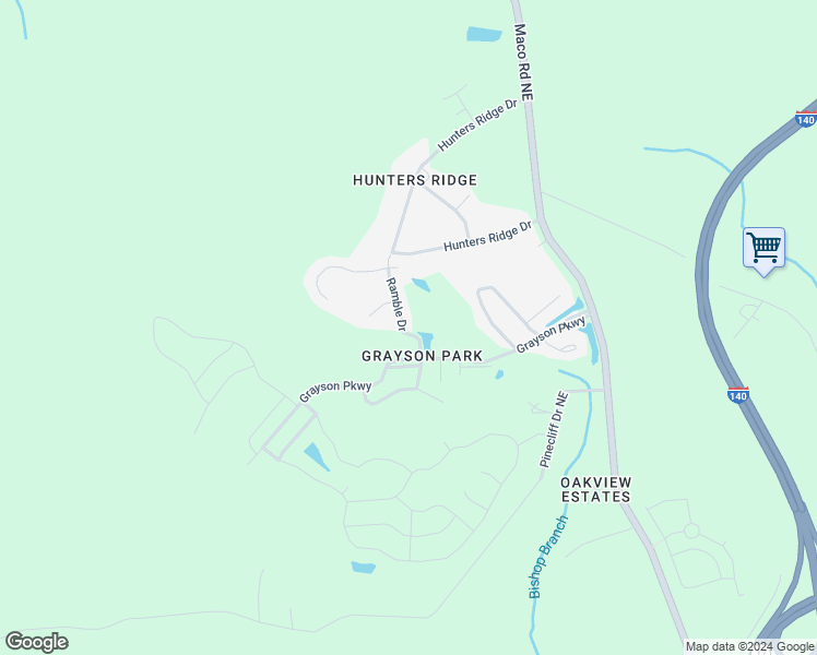 map of restaurants, bars, coffee shops, grocery stores, and more near 3000 Ramble Drive in Leland