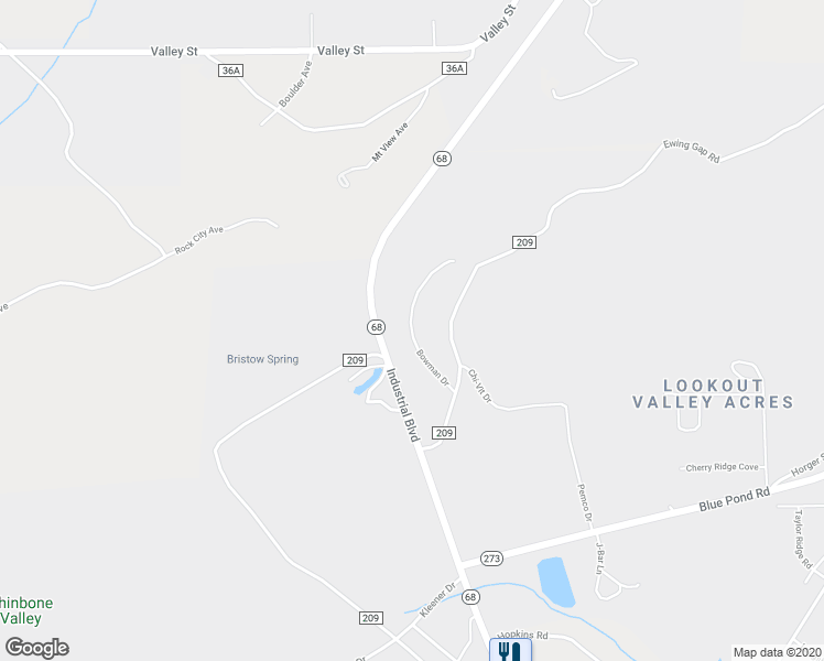 map of restaurants, bars, coffee shops, grocery stores, and more near Bowman Drive in Leesburg