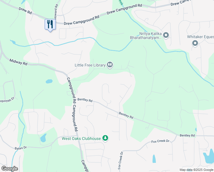 map of restaurants, bars, coffee shops, grocery stores, and more near 6680 Bentley Ridge Drive in Cumming