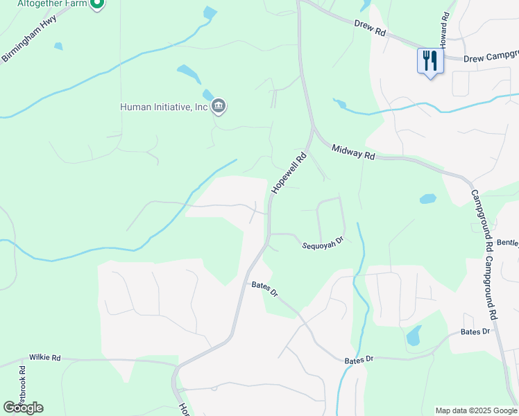 map of restaurants, bars, coffee shops, grocery stores, and more near 200 North Willow Court in Alpharetta