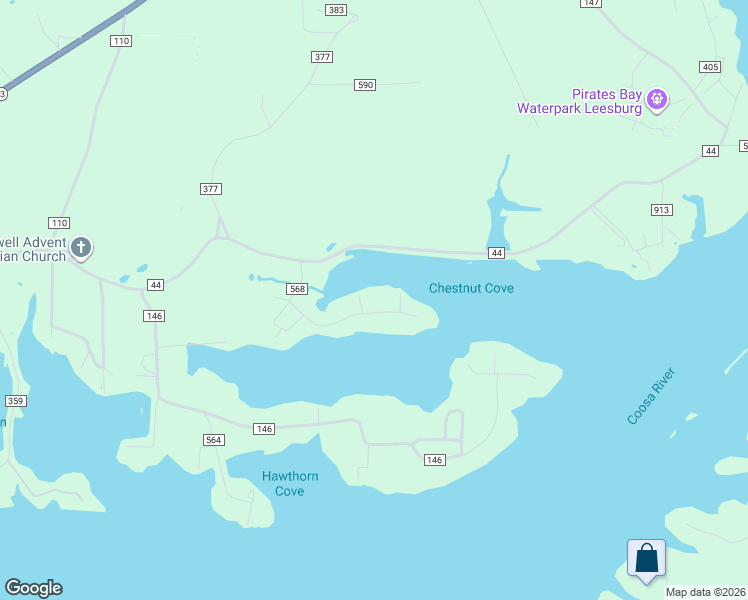 map of restaurants, bars, coffee shops, grocery stores, and more near 345 County Road 568 in Leesburg